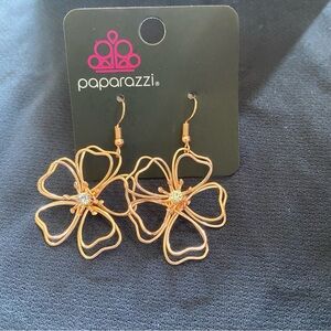Paparazzi Gold Bohemian Clover Earrings